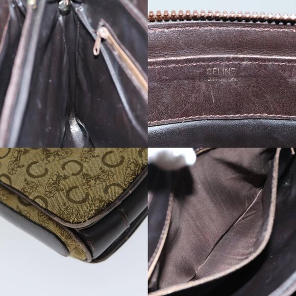 CELINE C Macadam Canvas Shoulder Bag Beige Brown Auth 81007 - Picture 13 of 15